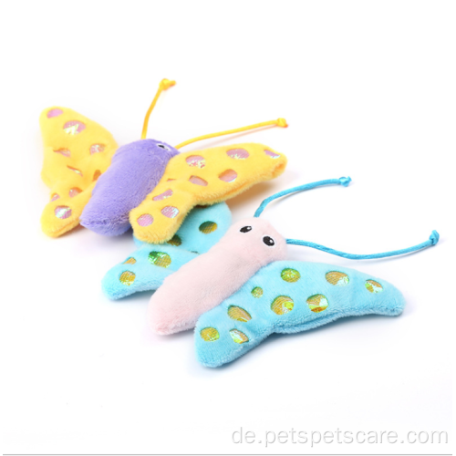 Nettes Schmetterlingsformpapierflügel-Katzenminze-Haustierspielzeug